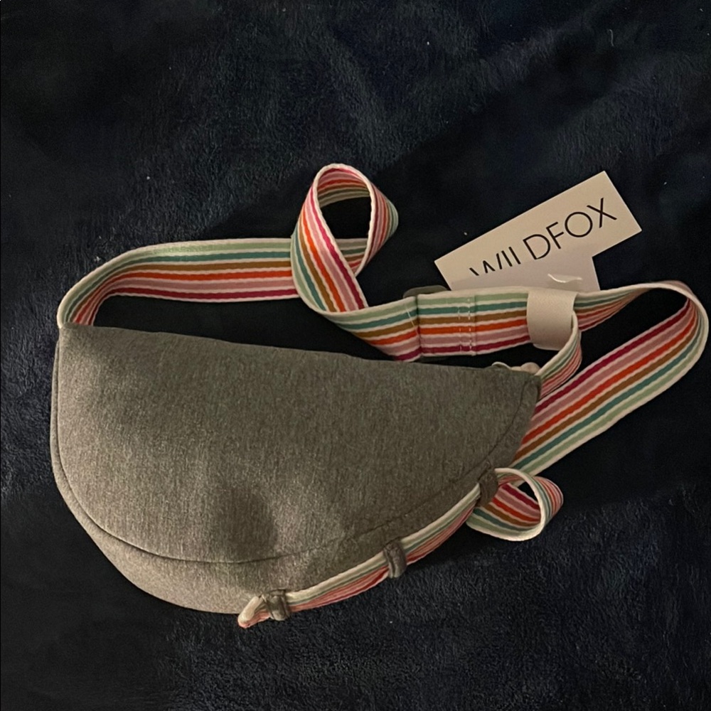 Wildfox Gray Bag with Vibrant Rainbow  Strap - Picture 5 of 13